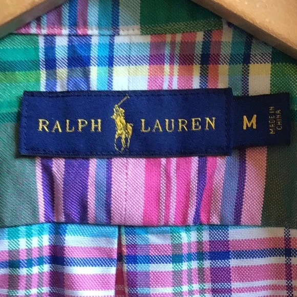 Ralph Lauren woven cotton long sleeve button down shirt (Classic Medium) - Picture 7 of 9